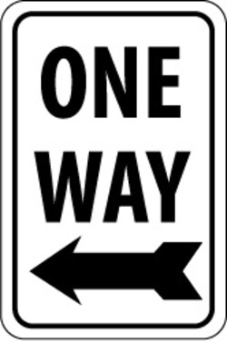 MSC&nbsp;ONE WAY LEFT SIGN