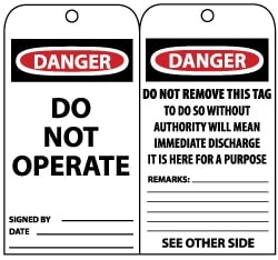 MSC 3.25X6 LOCKOUT TAG