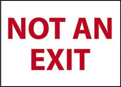 MSC&nbsp;NOT AN EXIT SIGN