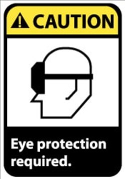 MSC CAUT EYE PROT REQ LABEL