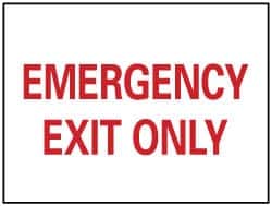MSC&nbsp;EMERGENCY EXIT ONLY SIGN