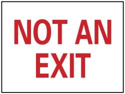 MSC&nbsp;NOT AN EXIT SIGN