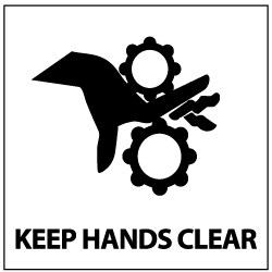 MSC&nbsp;KEEP HANDS CLEAR LABEL