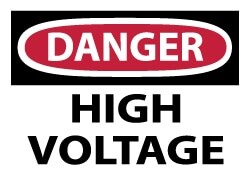 MSC HIGH VOLTAGE LABEL