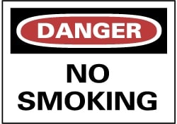 MSC&nbsp;DANGER NO SMOKING SIGN