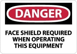 MSC DNGR FACE SHIELD REQ SIGN