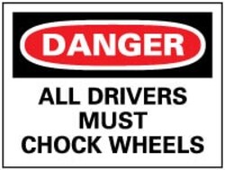 MSC&nbsp;DNGR  DVERS CHOCK WHL SGN