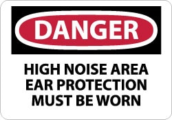 MSC&nbsp;DNGR HIGH NOISE AREA SIGN