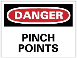 MSC&nbsp;DANGER PINCH POINTS SIGN