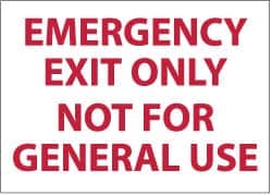 MSC&nbsp;EMERGENCY EXIT ONLY SIGN
