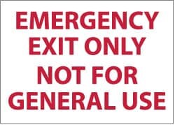 MSC&nbsp;EMERGENCY EXIT ONLY SIGN
