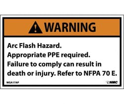 MSC&nbsp;ARC FLASH HAZARD LABEL