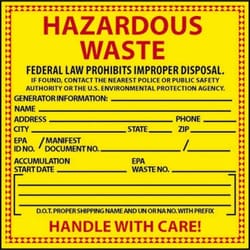 MSC&nbsp;HAZ WASTE LBL-SPEC CHEM