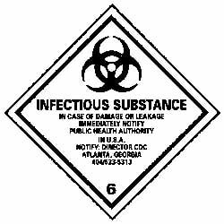 MSC&nbsp;DOT SHPPNG LBL-INFECTIOUS