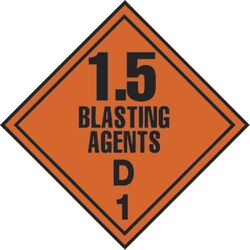 MSC&nbsp;DOT PLACARD-1.5 BLASTING