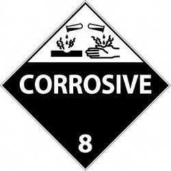 MSC DOT PLACARD-CORROSIVE