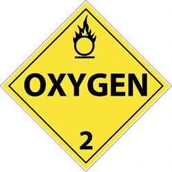 MSC&nbsp;DOT PLACARD-OXYGEN