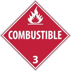 MSC&nbsp;DOT PLACARD-COMBUSTIBLE