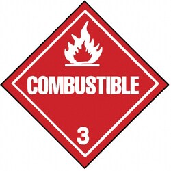 MSC DOT PLACARD-COMBUSTIBLE