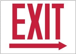 MSC&nbsp;GLOW SGN - EXIT (RT ARRW)