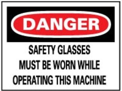 MSC&nbsp;SAFETY GLASSES WARN SIGN