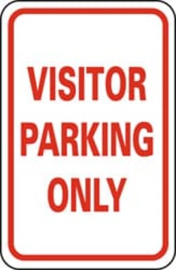 MSC&nbsp;VISITOR PARKING ONLY SIGN