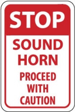 MSC&nbsp;STOP SOUND HORN PRCD SIGN