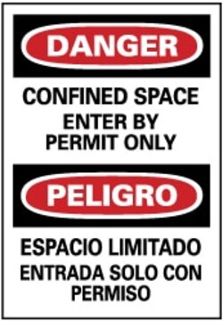 MSC&nbsp;DANGER CONFIND SPACE SIGN