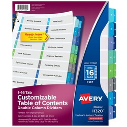 MSC&nbsp;INDX 2-CLMN TOC DIVIDER