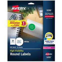 MSC&nbsp;HI-VIS RND LSR LABELS