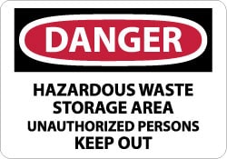 MSC&nbsp;DNGR HAZ WASTE KPOUT SIGN