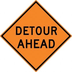 MSC&nbsp;DETOUR AHEAD SIGN