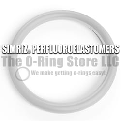 Chemglass Life Sciences&nbsp;Simriz SZ486 FFKM O-Ring - AS568-225 (White, 75 Shore A)