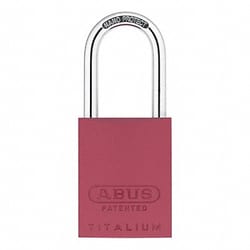 Grainger&nbsp;Keyed Padlock 15/16 in Rectangle Red
