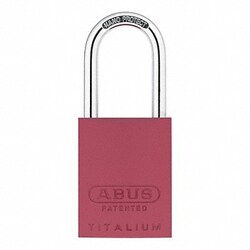 Grainger&nbsp;Keyed Padlock 29/32 in Rectangle Red