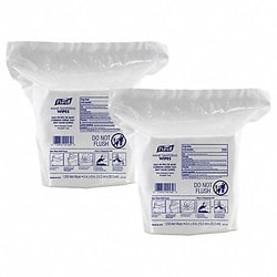 Grainger&nbsp;Sanitizer Wipes Citrus 8 inL 6 inW PK2