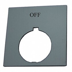 Grainger LegendPlate Off White/Red Rectangular