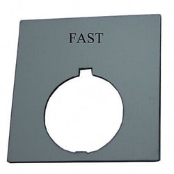 Grainger LegendPlate Fast White/Black Rectangular