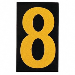 Grainger&nbsp;Reflective Numbers And Letters 8 PK25