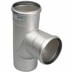 Grainger 90 Tee 316 SS 3 x 2 x 3 in Pipe Size, Quantity: Each of 1
