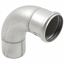 Grainger&nbsp;90 Sweep Elbow SS 2 Socket x Push Fit