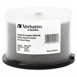 Grainger DVD+R Disc 4.70 GB 120 min 16x PK50