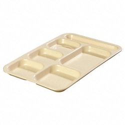 Grainger Compartment Tray 14 1/2 in L Tan PK12