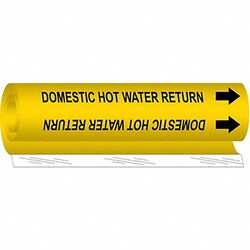 Grainger Pipe Mrkr Domestic Hot Watr Return 5in H