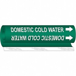 Grainger&nbsp;Pipe Mrkr Domestic Cold Watr 9in H 8in W