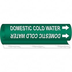 Grainger&nbsp;Pipe Mrkr Domestic Cold Watr 5in H 8in W