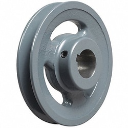 Grainger V-Belt Pulley Cast Iron 5.25 O.D., Quantity: Each of 1