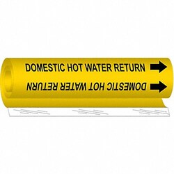 Grainger Pipe Mrkr Domestic Hot Watr Return 9in H