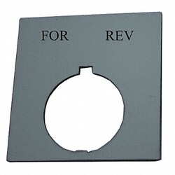 Grainger&nbsp;LegendPlate For-Rev Wht/Blk Rectangular