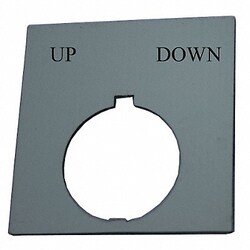 Grainger&nbsp;LegendPlate Up-Down Wht/Blk Rectangular